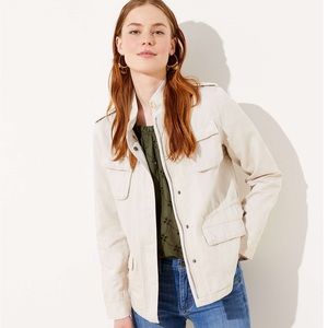 NWT Loft Twill Utility Jacket Size Large